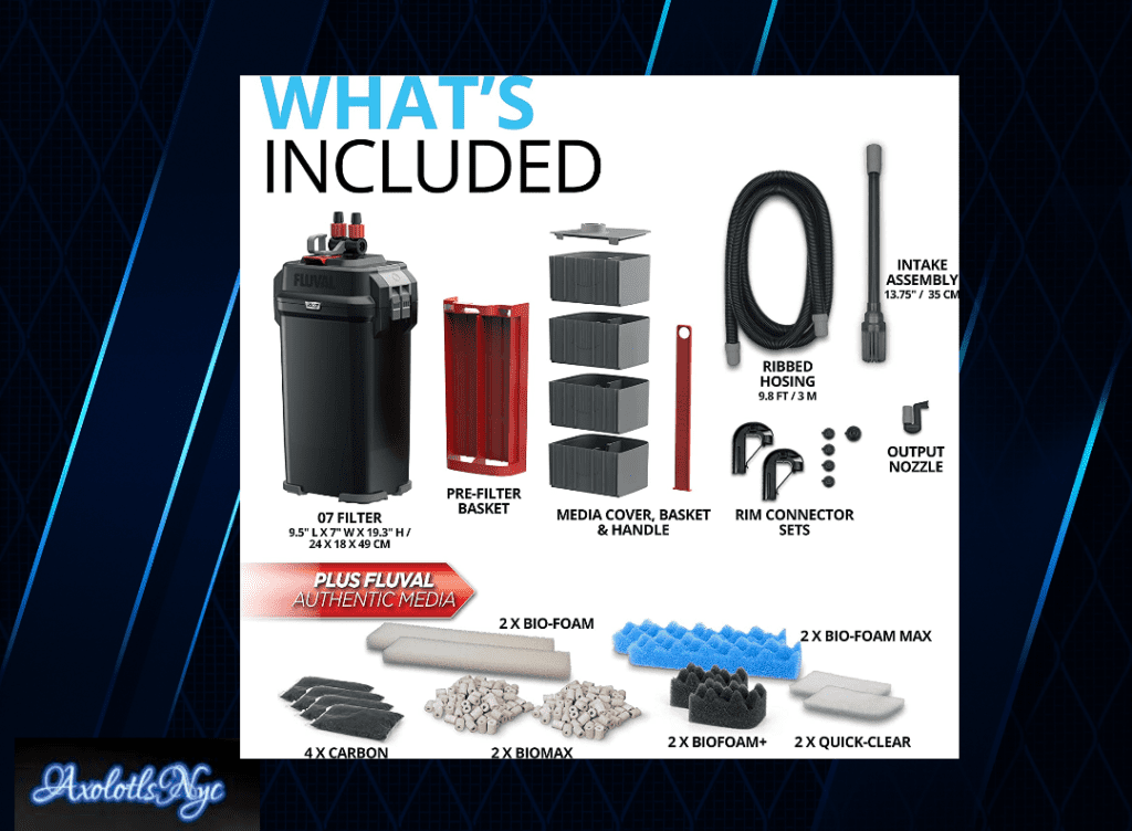 Fluval 407 Series Canister Filter Axolotls NYC