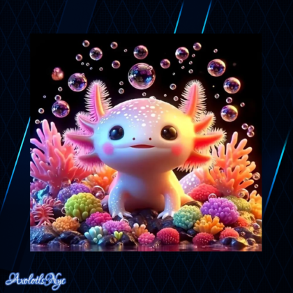 Axolotl 5D Diamond Full Drill Painting Kit 6''x6''