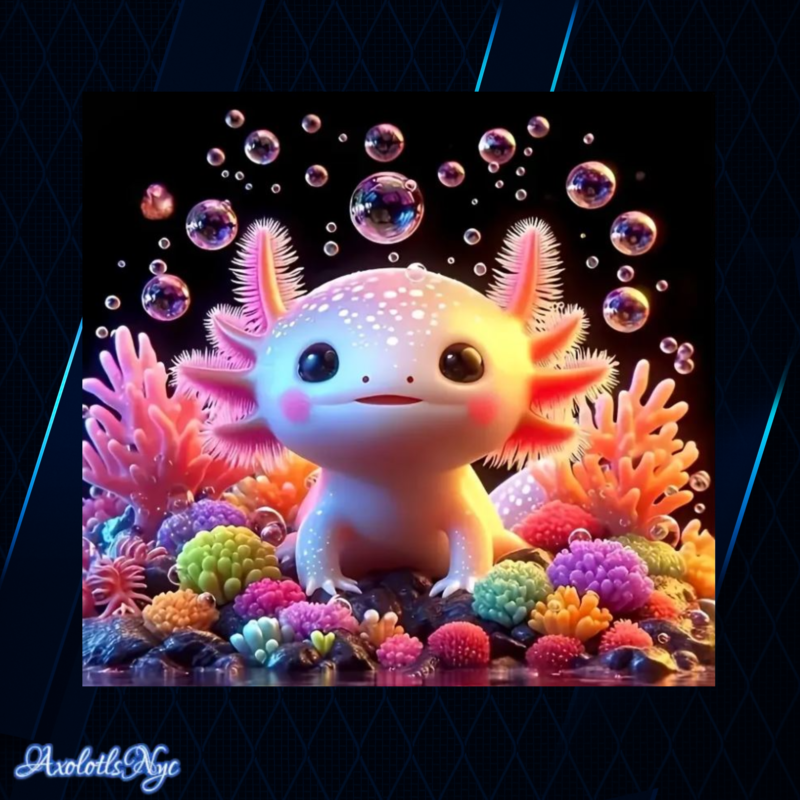 Axolotl 5D Diamond Full Drill Painting Kit 6''x6''