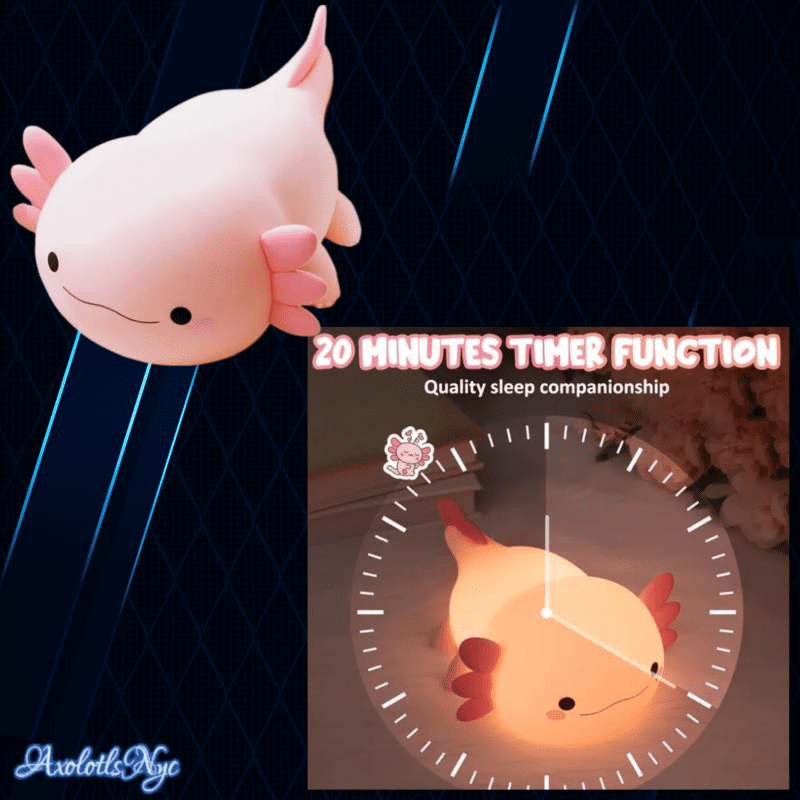 Axolotl LED Silicone Night Light Touch Control USB Rechargeable - Image 7