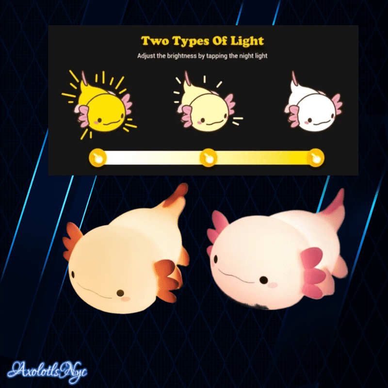 Axolotl LED Silicone Night Light Touch Control USB Rechargeable - Image 4