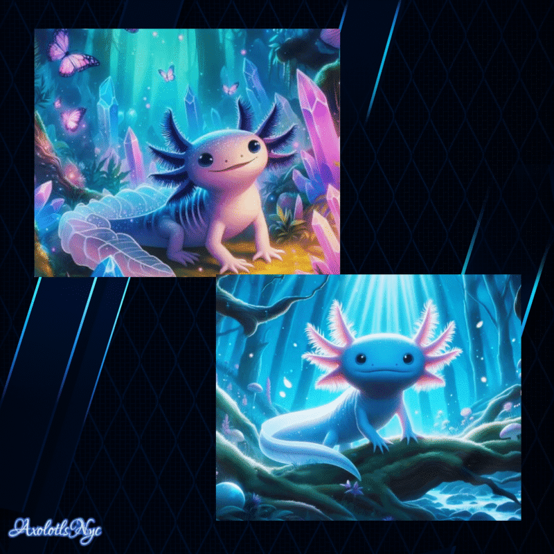 Diamond Painting Kit – Cute Axolotl | 5D Round Drill Mosaic Kit