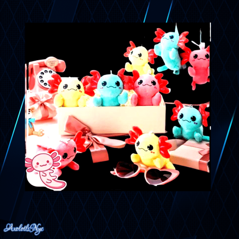 Cute Axolotl Plush Key chains Charms - Image 2